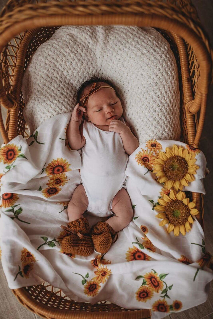 Organic Muslin Wrap Sunflower