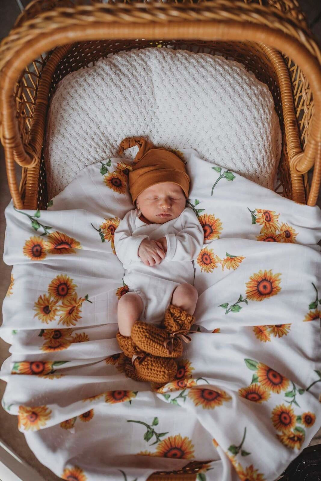 Organic Muslin Wrap Sunflower