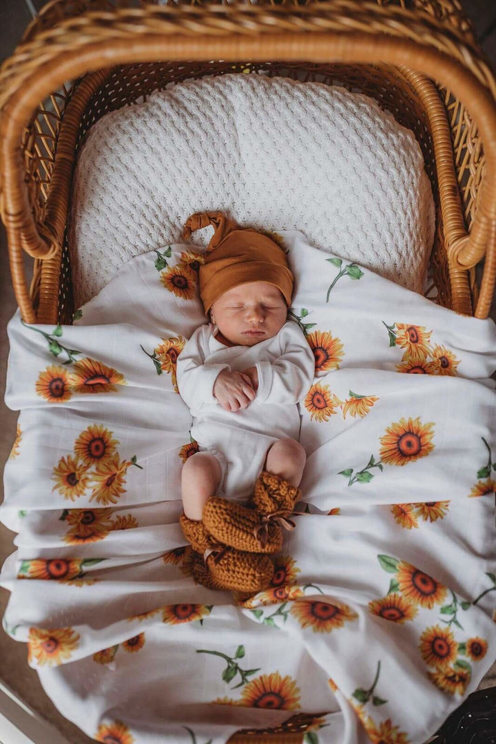 Organic Muslin Wrap Sunflower