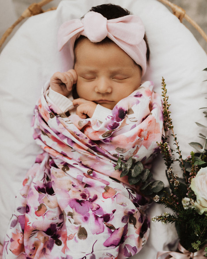 Organic Muslin Wrap Blushing Beauty
