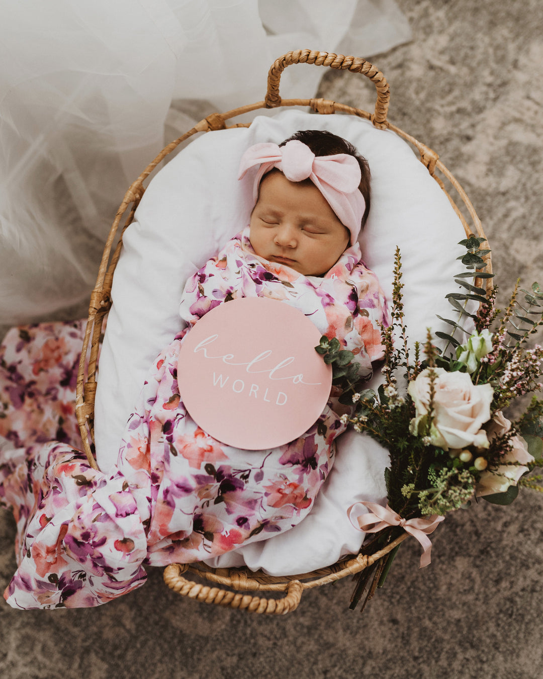 Organic Muslin Wrap Blushing Beauty