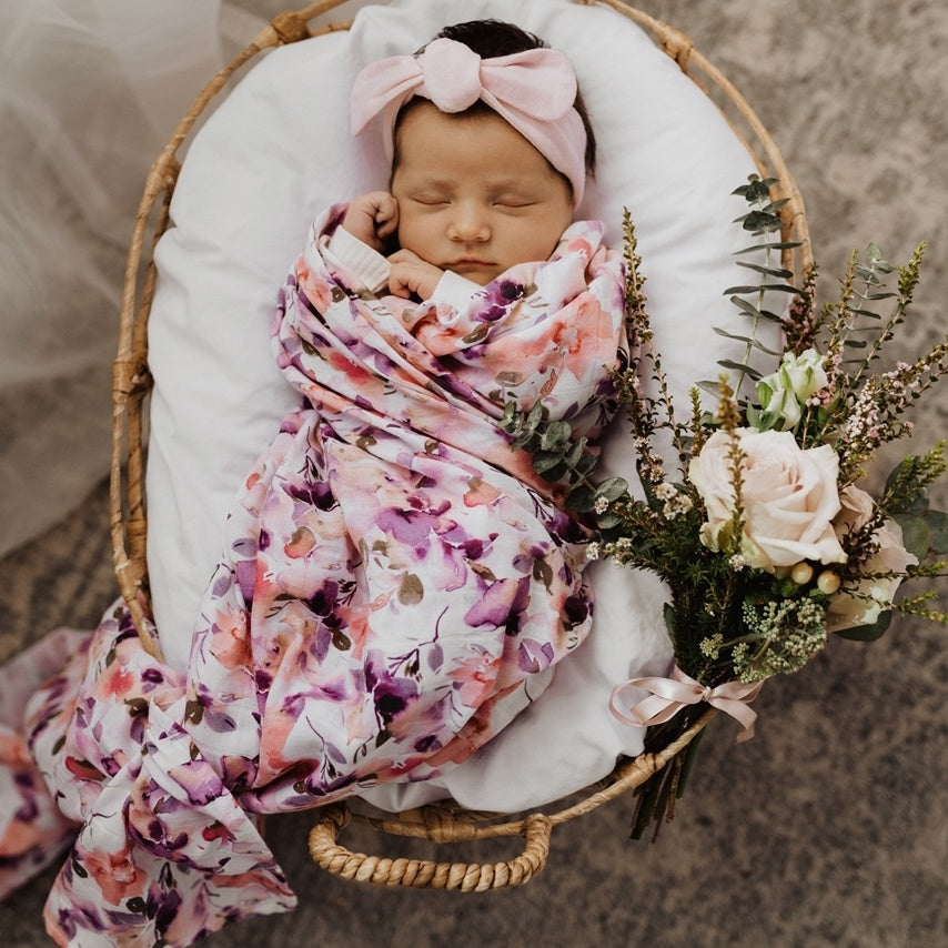 Organic Muslin Wrap Blushing Beauty