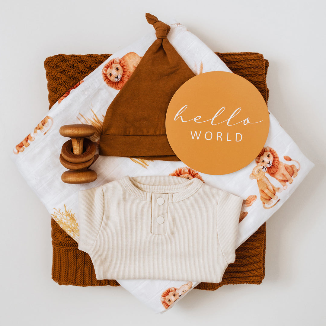 Organic Muslin Wrap Lion