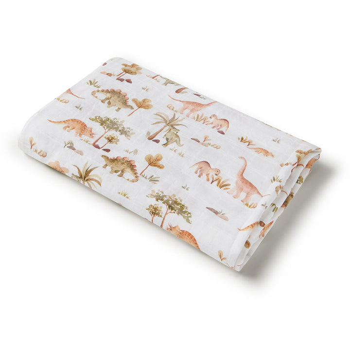 Organic Muslin Wrap-Dino
