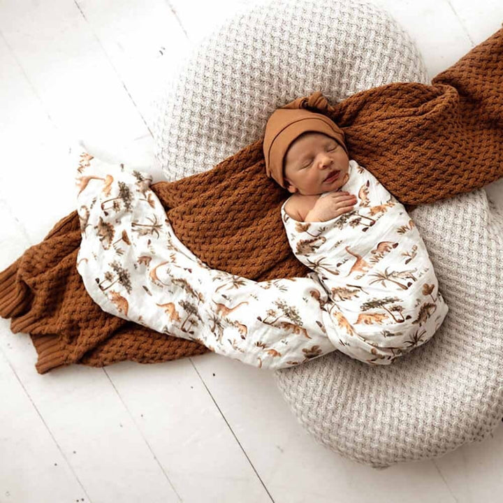 Organic Muslin Wrap-Dino