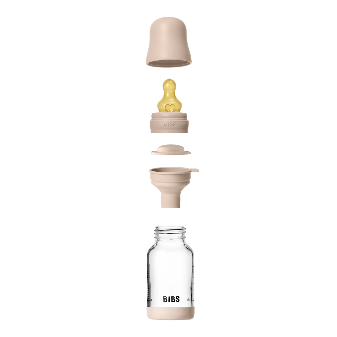 Bibs Glass Bottle Complete Set (2 Pack) 120ml Latex - Blush