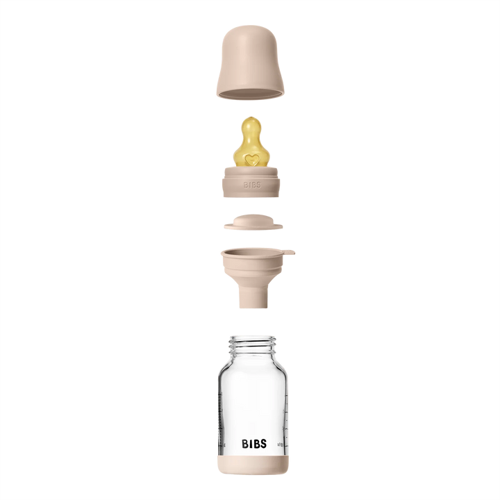 Bibs Glass Bottle Complete Set (2 Pack) 120ml Latex - Blush