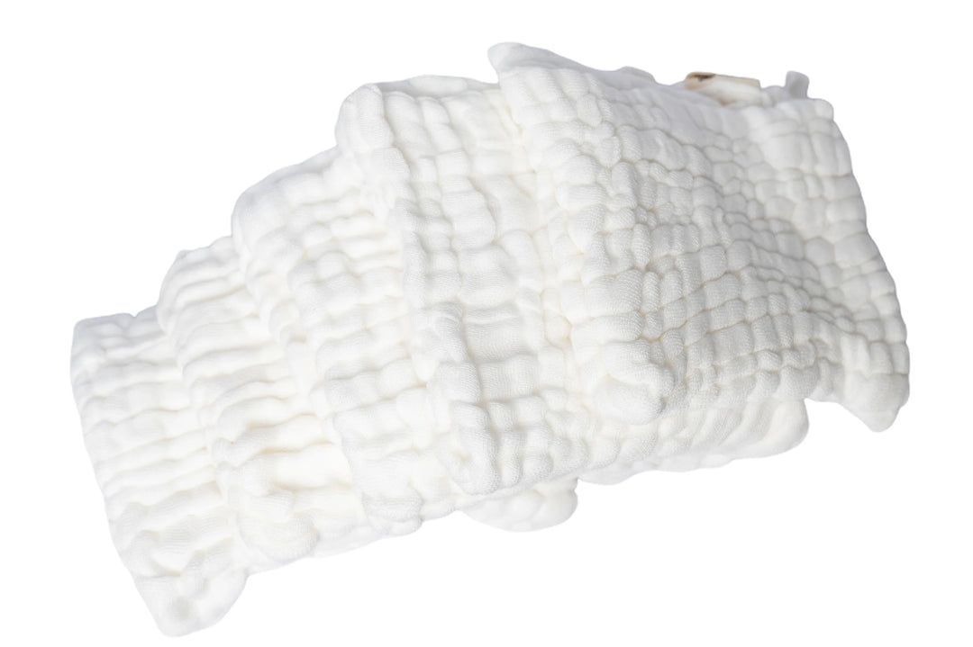 Fibre For Good Organic Cotton Reusable Baby Wipes (5-Pack) - White