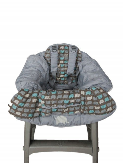 Playette Shopping Trolley and High Chair Cover Grey-Elephants(1356830)