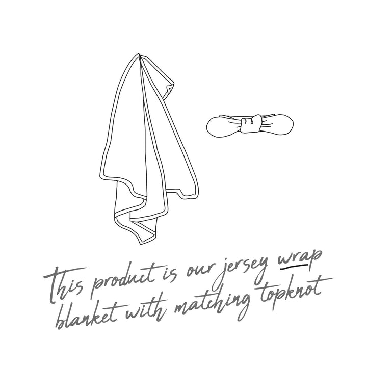 Baby Jersey Wrap & Topknot Set Fleur