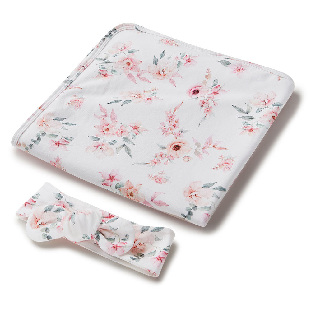 Baby Jersey Wrap & Topknot Set Camille
