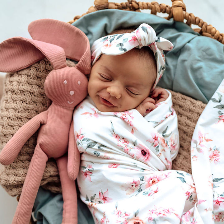 Baby Jersey Wrap & Topknot Set Camille