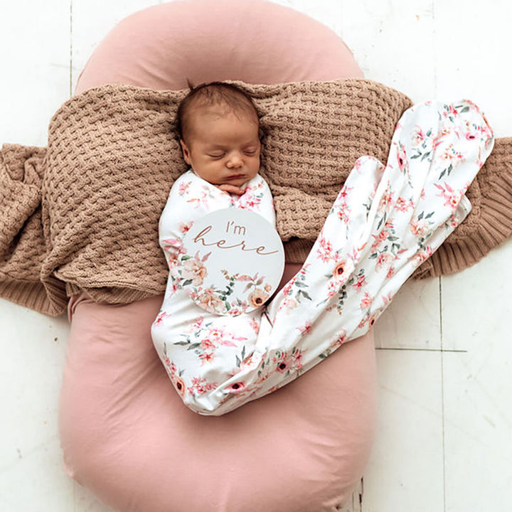 Baby Jersey Wrap & Topknot Set Camille