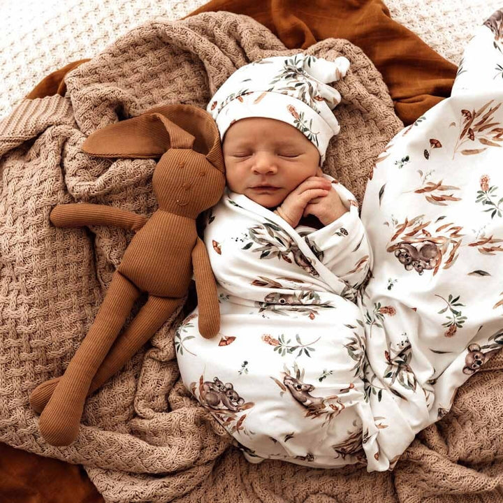 Baby Jersey Wrap & Beanie Set Koala