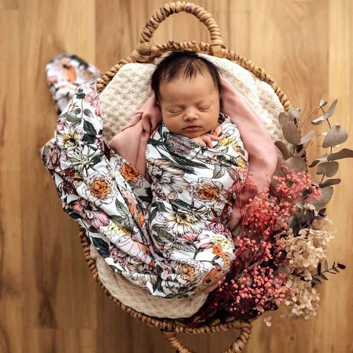 Organic Jersey Wrap & Topknot Set-Australiana