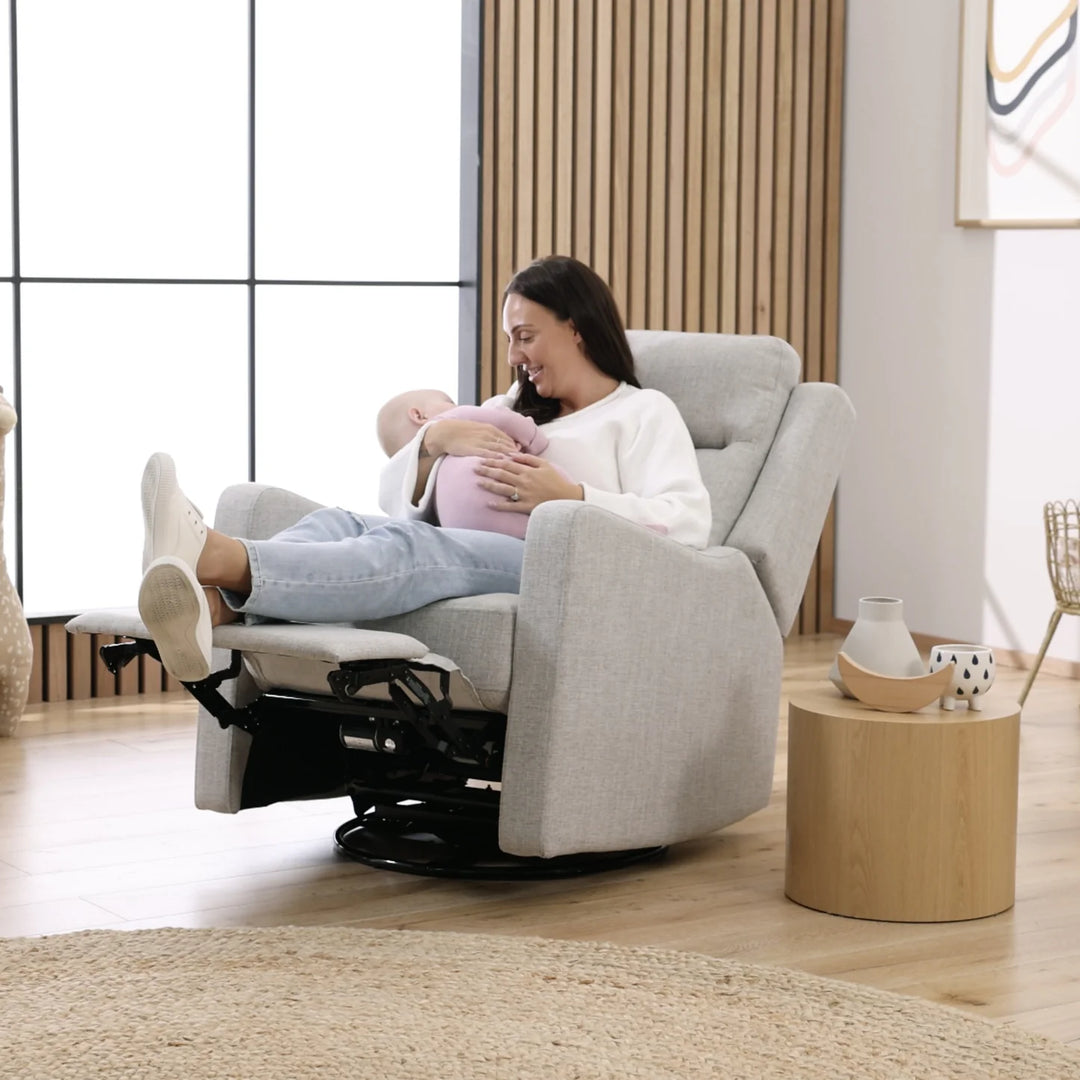 Il Tutto Henry Recliner Glider Chair in Pure Grey