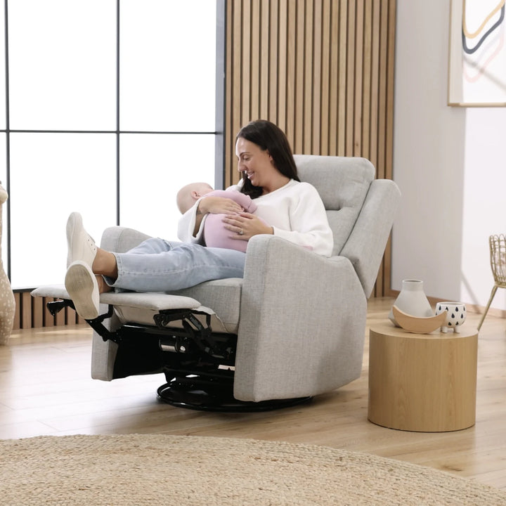 Il Tutto Henry Recliner Glider Chair in Pure Grey