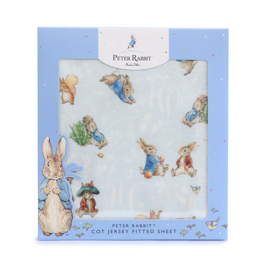 Bubba Blue Peter Rabbit & Benjamin Bunny Cot Fitted Sheet