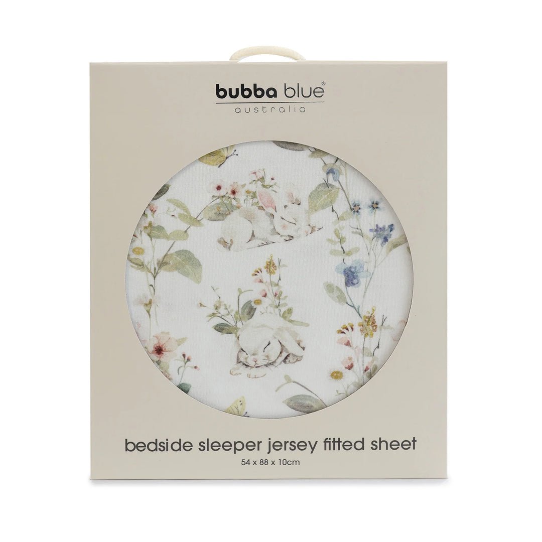 Bubba Blue Sleeping Bunny Jersey Co Sleeper/Bedside Sleeper Fitted Sheet