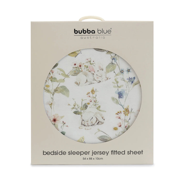 Bubba Blue Sleeping Bunny Jersey Co Sleeper/Bedside Sleeper Fitted Sheet