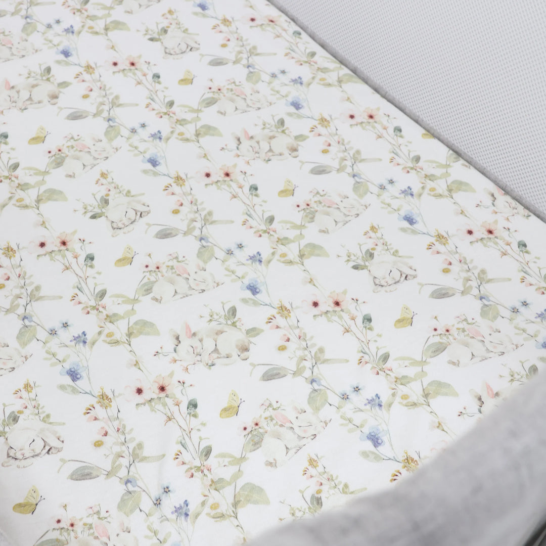 Bubba Blue Sleeping Bunny Jersey Co Sleeper/Bedside Sleeper Fitted Sheet