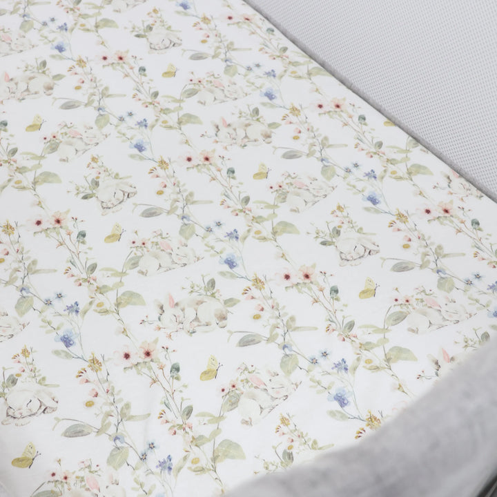 Bubba Blue Sleeping Bunny Jersey Co Sleeper/Bedside Sleeper Fitted Sheet