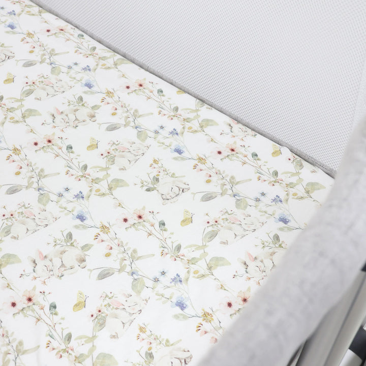 Bubba Blue Sleeping Bunny Jersey Co Sleeper/Bedside Sleeper Fitted Sheet