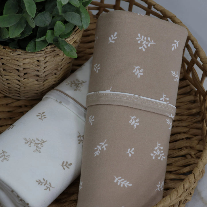 Bubba Blue Organic Cotton 2pk Jersey Swaddle Wraps - Chestnut