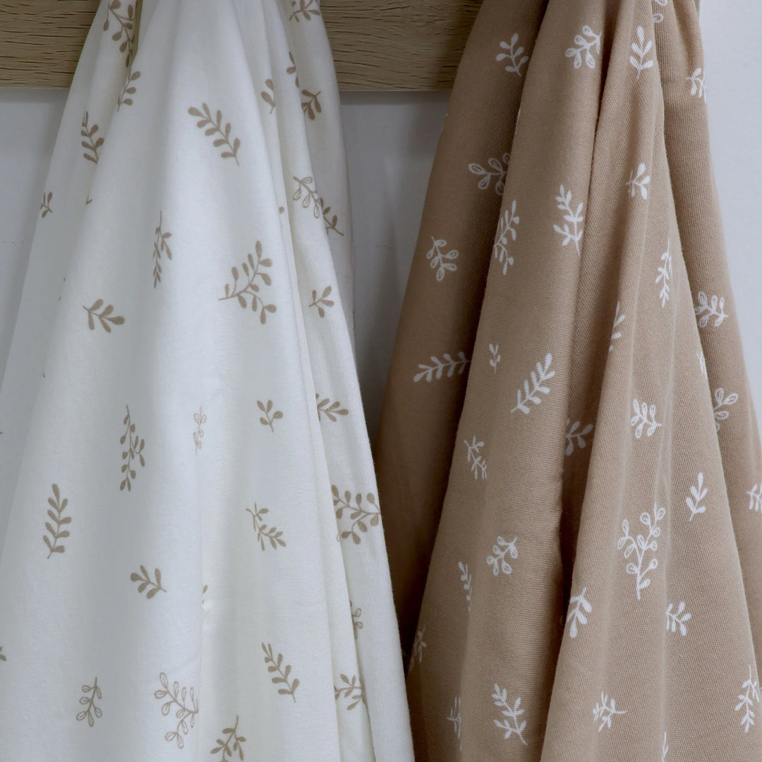 Bubba Blue Organic Cotton 2pk Jersey Swaddle Wraps - Chestnut
