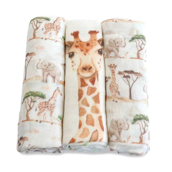 Bubba Blue Adventure Bamboo 3pk Muslin Wraps