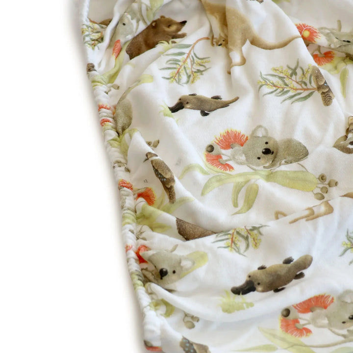 Bubba Blue Aussie Animals CO-SLEEPER FITTED SHEET- OATMEAL