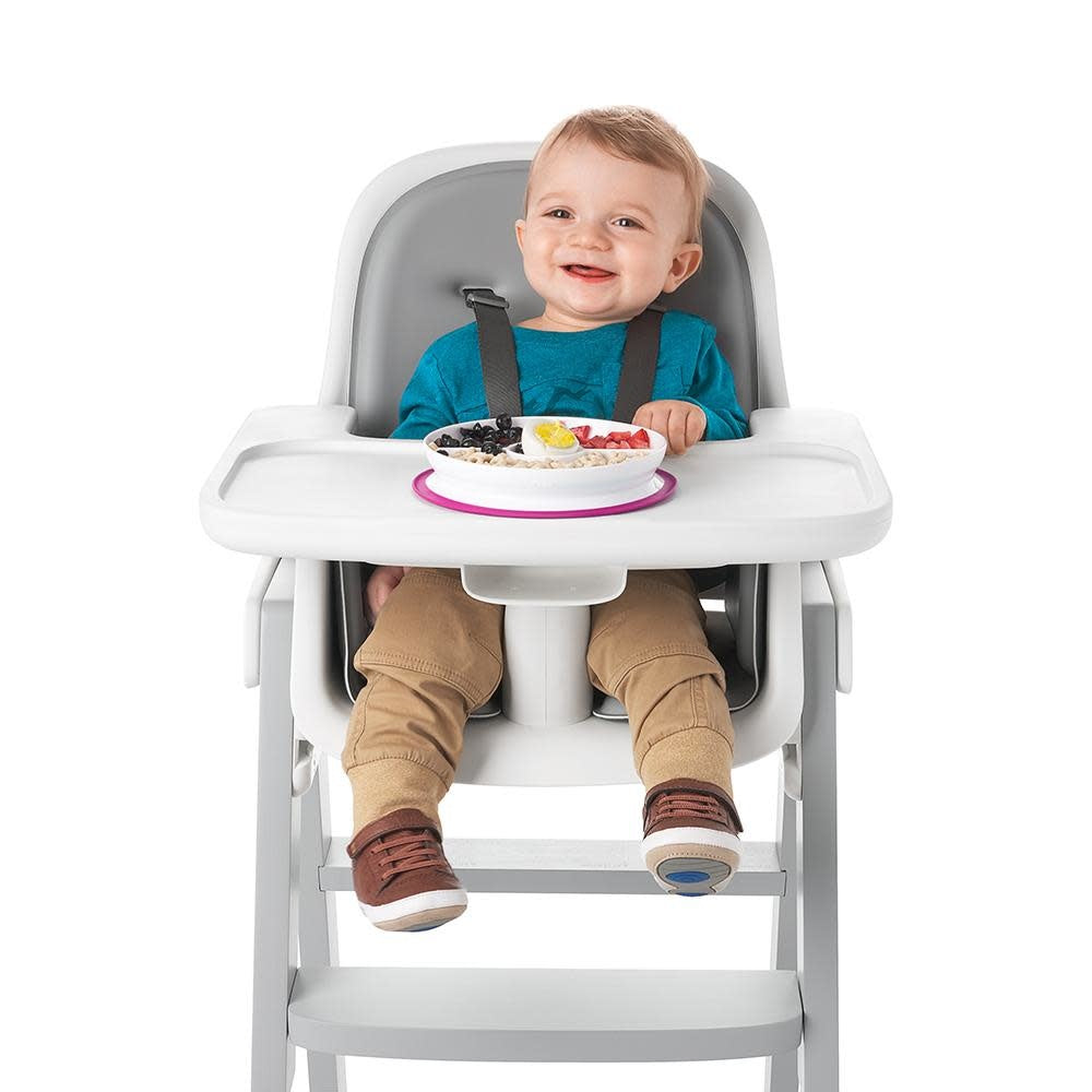 OXO TOT STICK & STAY DIVIDED PLATE PINK