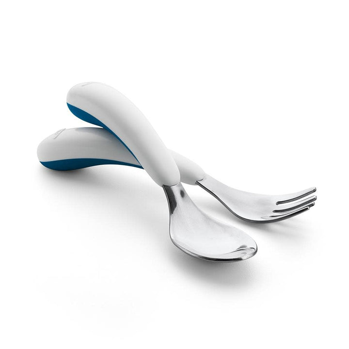 OXO TOT FORK & SPOON SET - NAVY