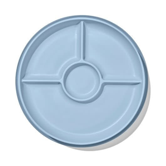 OXO Tot Stick & Stay Suction Divided Plate - Dusk