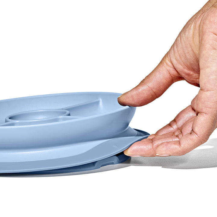 OXO Tot Stick & Stay Suction Divided Plate - Dusk