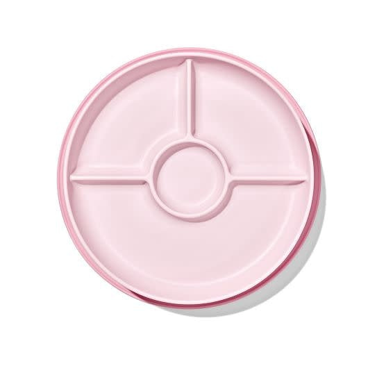 OXO Tot Stick & Stay Suction Divided Plate - Blossom