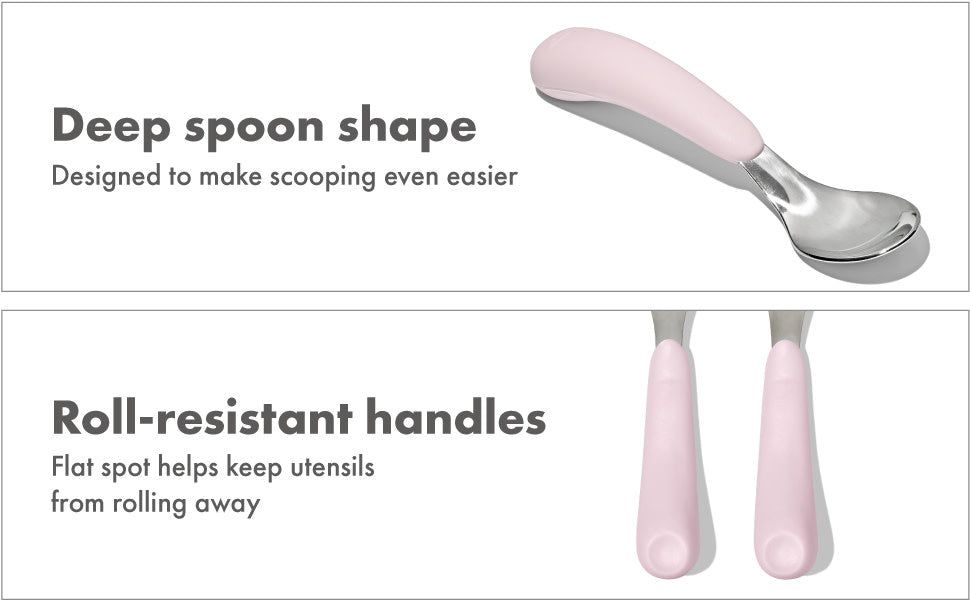 OXO Tot Fork & Spoon Set - Blossom