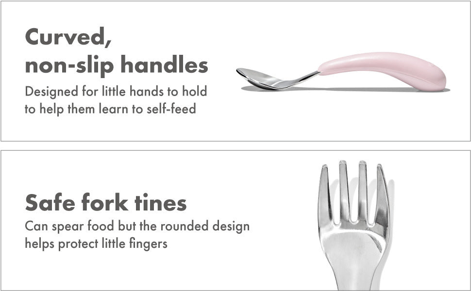 OXO Tot Fork & Spoon Set - Blossom