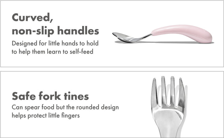 OXO Tot Fork & Spoon Set - Blossom