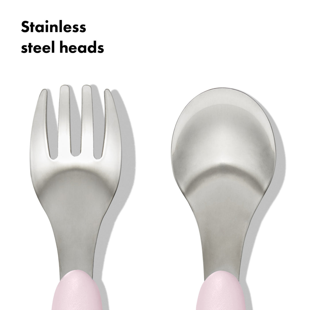 OXO Tot Fork & Spoon Set - Blossom