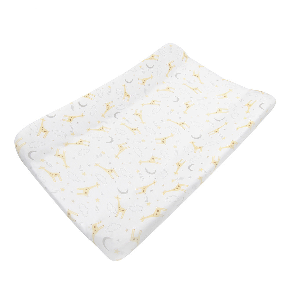 Living Textiles Change Pad Cover & Liner-Noah Giraffe
