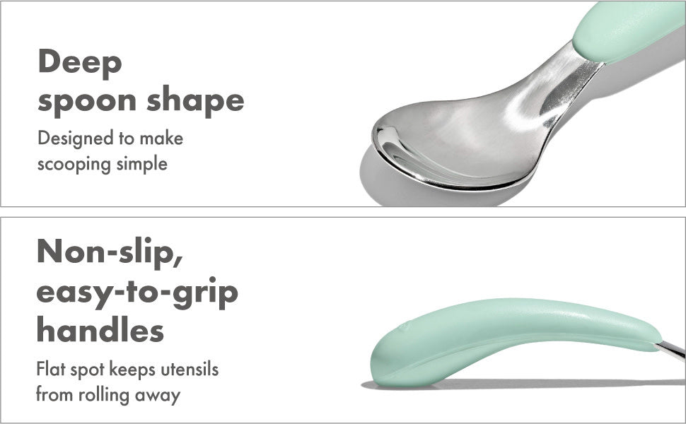 OXO Tot On-The-Go Fork And Spoon Set - Opal
