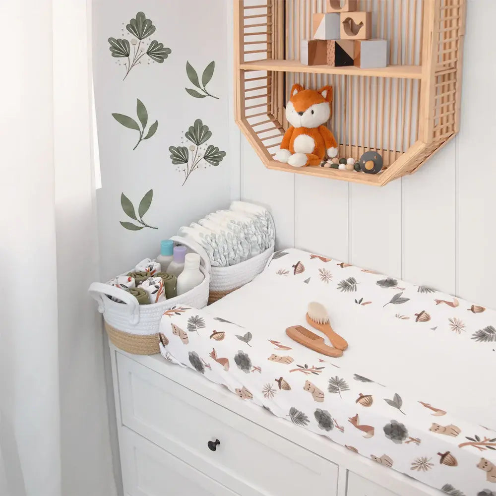 Living Textiles Change Mat Cover - Forest Retreat