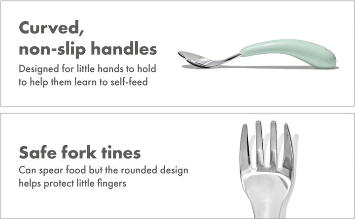 OXO Tot Fork & Spoon Set - Opal