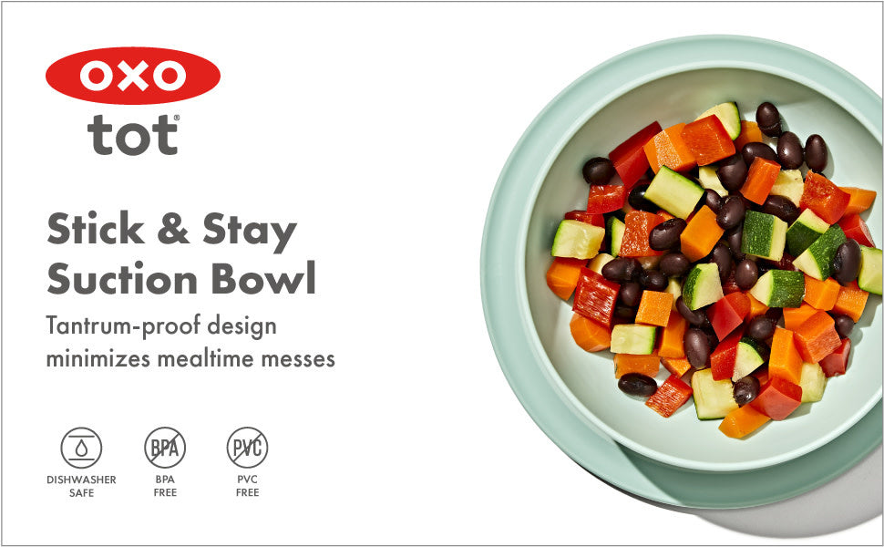 OXO Tot Stick & Stay Suction Bowl - Opal