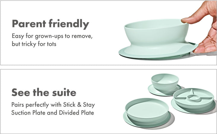 OXO Tot Stick & Stay Suction Bowl - Opal