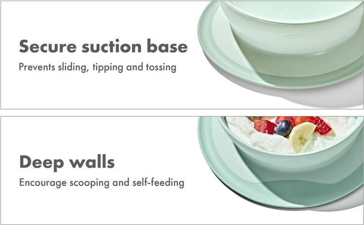 OXO Tot Stick & Stay Suction Bowl - Opal