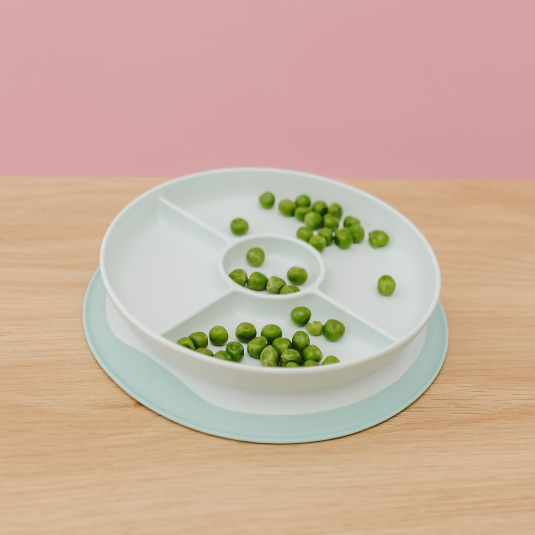 OXO Tot Stick & Stay Suction Divided Plate - Opal
