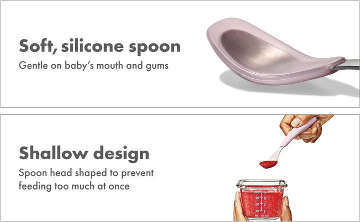 OXO Tot On-The-Go Feeding Spoon - Blossom
