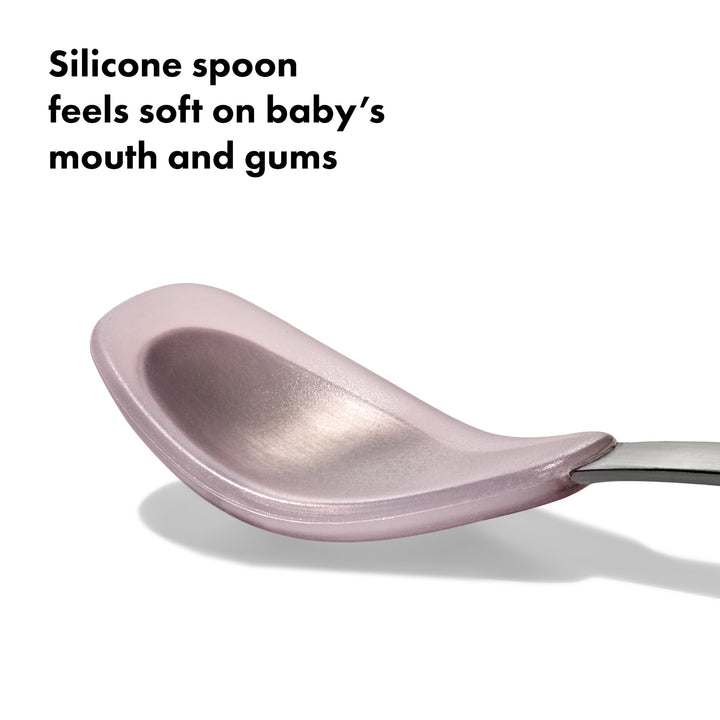 OXO Tot On-The-Go Feeding Spoon - Blossom